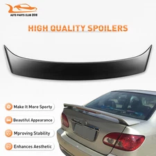 Fits 2003-2013 Toyota For Corolla CE LE S Matte Black Wing Spoiler w/LED Brake