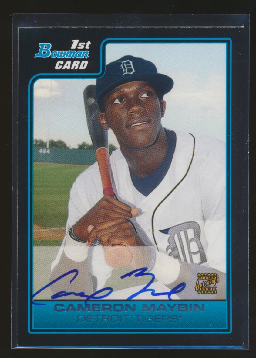 2006 Bowman Prospects -#B113 CAMERON MAYBIN (Tigers) AUTOGRAPHED