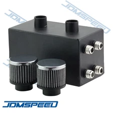 Pro Series Oil Catch Can For Honda Civic Acura Integra 4 Port All Black -10AN