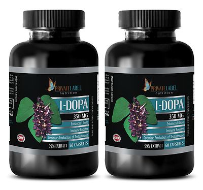 Dopamine - L-DOPA MUCUNA EXTRACT 350mg - mood health 2 Bottles