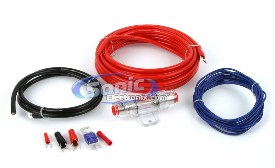 StreetWires ZN1K-08 8 Gauge Amplifier Amp Install Installation Kit Red/Black - Image 2 of 4