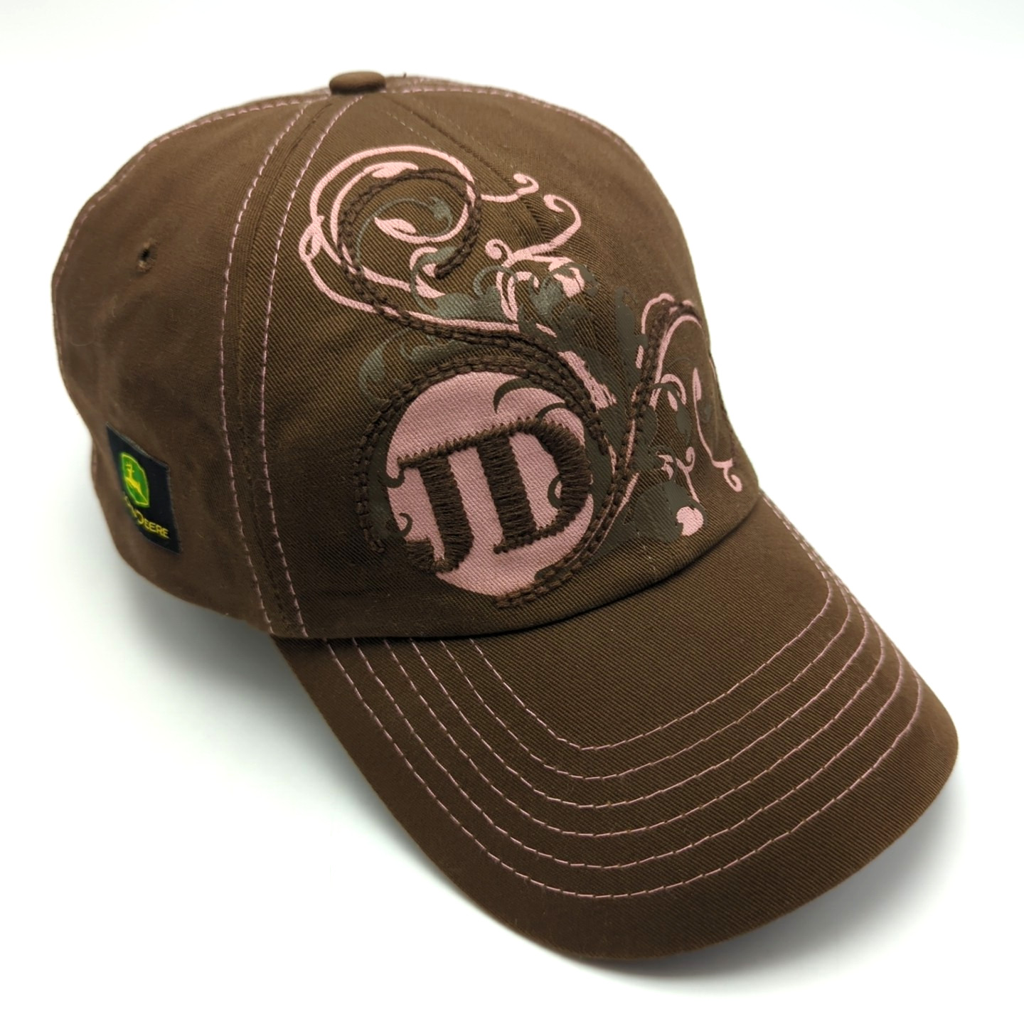 JOHN DEERE hat licensed brown adjustable cotton c… - image 1