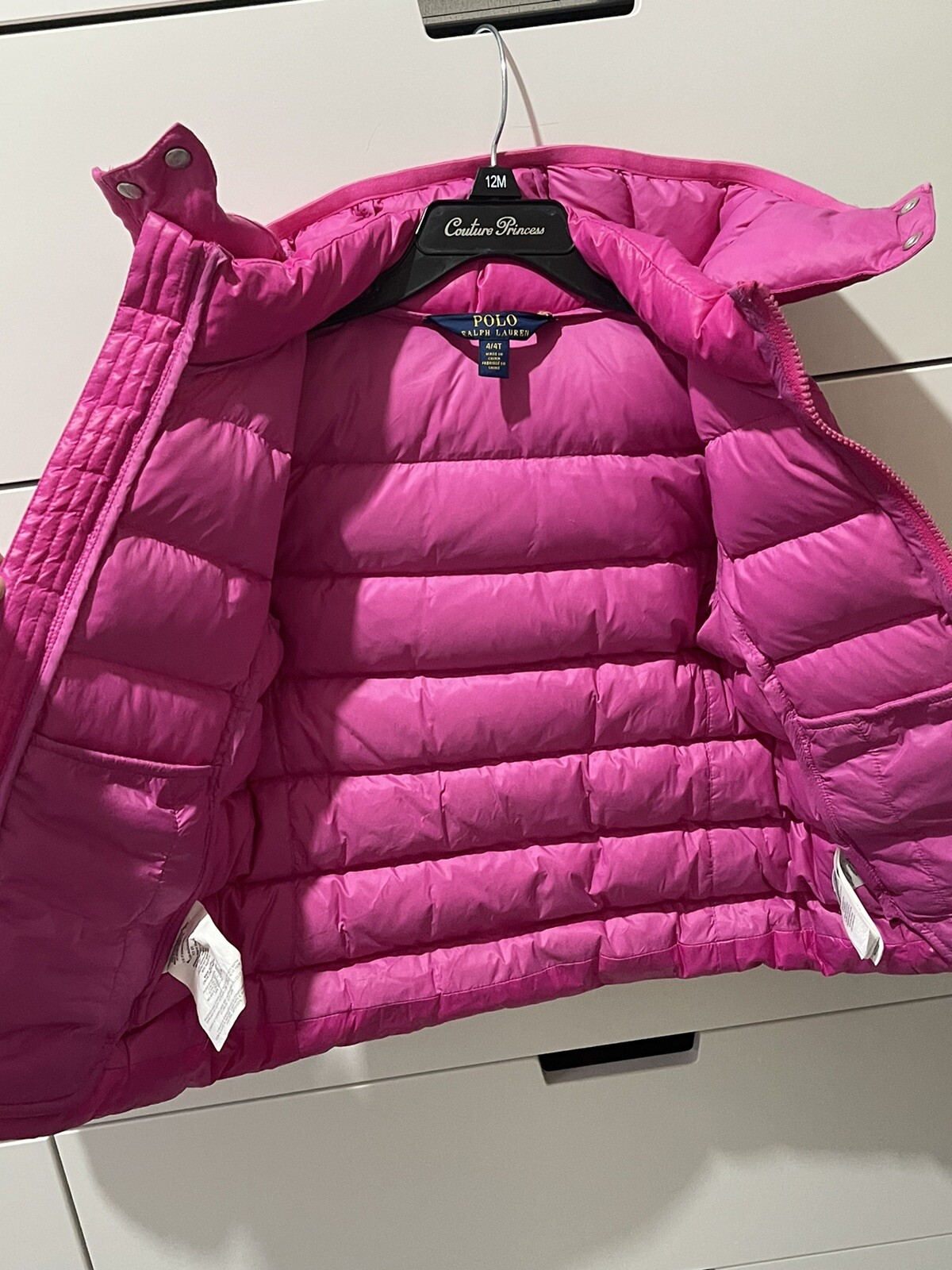 POLO RALPH LAUREN GIRL PINK WINTER DOWN PUFFER JACKET image 8