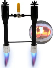 Double Burner for Propane Forge Furnace Foundry Blacksmith Farrier