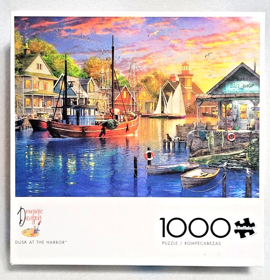 Buffalo Dominic Davison Dusk At The Harbor 1000 Piece Jigsaw Puzzle