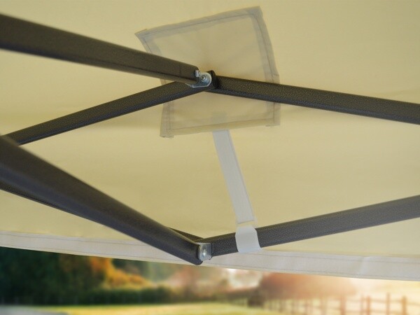 Barnum pliant 2x2m en acier gris anthracite avec toit étanche - 4