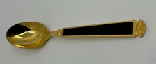 Yamazaki Gold Electroplate KRYSTALLOS MALACHITE Green 18/8 Flatware Child Spoon