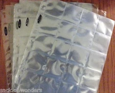 ( 15 ) 20 Pockets 2x2 Coins, Pogs, Photo, Slides Holders Sleeves Collector Pages