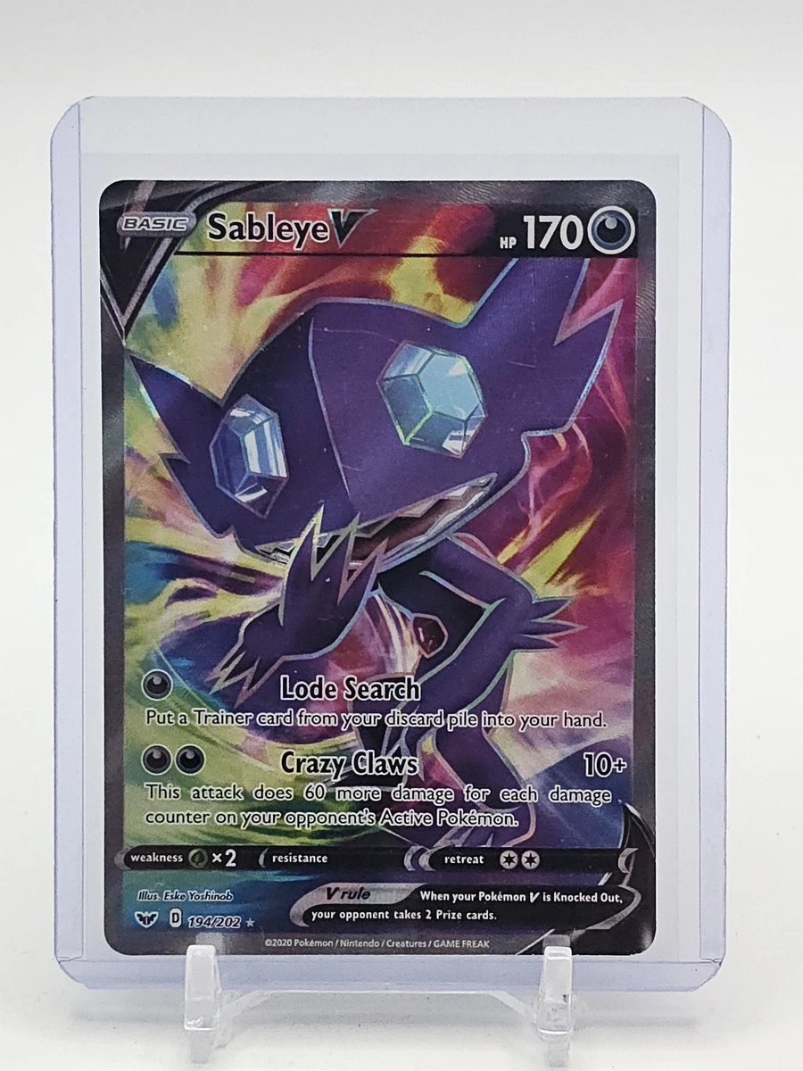 sableye v pokemon card value - 120/202 - Sword & Shield Colorless Rule Sableye V (Full Art) -