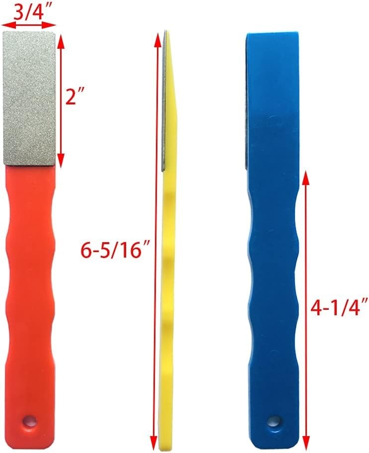 Color Coded Diamond File Set - Coarse, Medium, Fine for Precision Sharpening