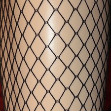 BLACK FISHNET PANTYHOSE NWT MEDIUM NETTING ONE SIZE FITS MOST 