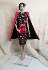 Outfit Dress Coat Bag Belt Fits Silkstone Doll Barbie FR Handmade Tulip Pink