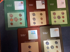 COIN SETS OF ALL NATIONS - SOLOMON ISLANDS, BOTSWANA, TURKS/CAICOS BHUTAN,JORDAN