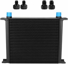 30 Row 10an Aluminum Oil Cooler Kit Universal Transmission Black