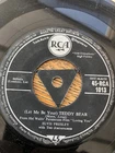 ELVIS PRESLEY MEGA RARE EARLY TRI CENTRE TEDDY BEAR 7” 45-RCA-1013 ROCK N ROLL