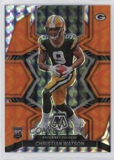 2022 Panini Mosaic Rookies Reactive Orange Prizm Christian Watson #327 05ti
