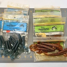 8 packs Gary Yamamoto Soft Baits Blue big double tail pumpkin jumbo grub SLF2