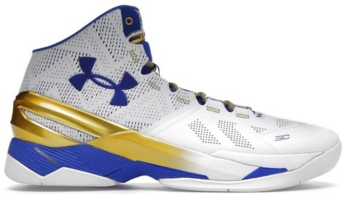 Under Armour Curry 2 Double Bang Basketball Shoes Gold Blue  display picture 3