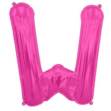 Northstar Letter W Magenta 34" Foil Balloon Packaged 