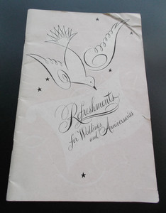 VTG 1948 Refreshments Weddings Anniversaries Good Housekeeping Booklet Rare HTF