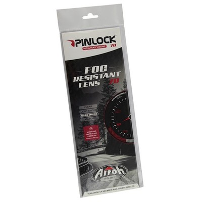 AIROH PINLOCK 70 DARK SMOKE ANTI FOG INSERT FOR THE GP500 MOTORCYCLE HELMET
