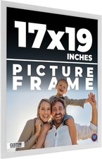 17x19 Frame White Wood Picture Photo Frame with UV Acrylic and Acid Free Backing