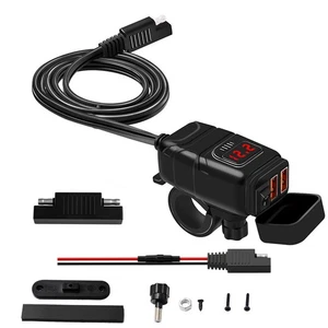 Double USB Port Moto Motorbike Chargeur de voiture Adaptateur de puissance Socket étanche
