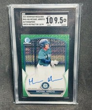 Michael Arroyo 2023 Bowman Chrome Green Mega Box  Auto 18/99 SGC 9.5/10!
