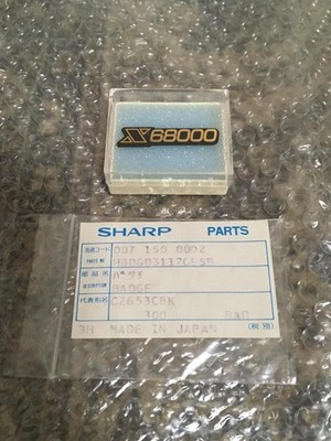 SHARP X68000 X68030 Emblem Badge 3pc Set w Bonus Rare Japan