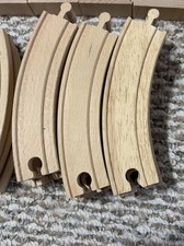 Wooden Train Tracks 15 Piece Lot Thomas Brio Compatible Curved Track