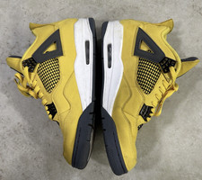 Air Jordan 4 Retro Lightning Yellow Sneakers Size 11.5