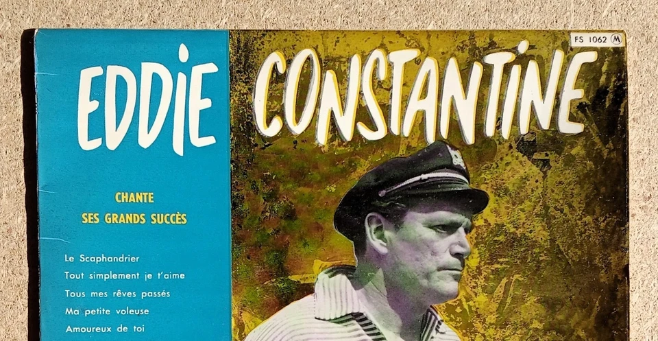 RARE LP 25 cm 1956 d' Eddie CONSTANTINE dédicacé à l'Olympia - Excellent état - Photo 4/4