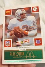 1986 MacDonald's Football All Star Team - Dan Marino (Very Rare Card Green )