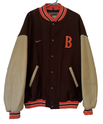 Cleveland Browns Jacket Mens XXL Wool Leather Varsity Nike Vintage
