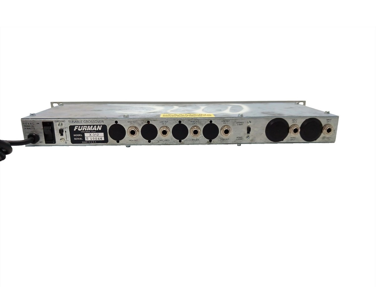 Furman X-312 Rack Mount Stereo Crossover 2-Way 3-Way