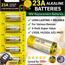 23A 12 Volt Battery 12V Alkaline Battery 5 Count,23A 12v Battery for Remote