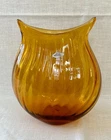 Blenko Glass Topaz "Owl" Vase #1008