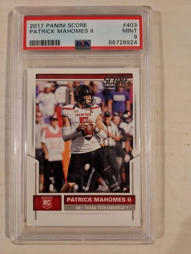 Patrick Mahomes 2017 Score #403 PSA 9 Mint RC