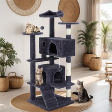Cat Tree Tower 55" STURDY Activity Center Large Playing House Condo For Rest