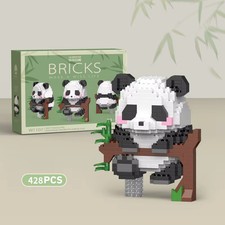 Panda Hanging Tree Mini Building Blocks Set Micro Bricks Animal Figure Toy 6+