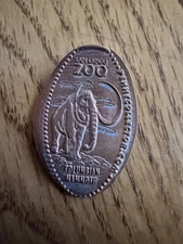 San Diego Zoo Columbian Mammoth Elongated Coin Smashed Pressed Penny