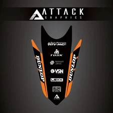 Attack Graphics Renegade Rear Fender Decal KTM Orange For KTM 300 XC-W