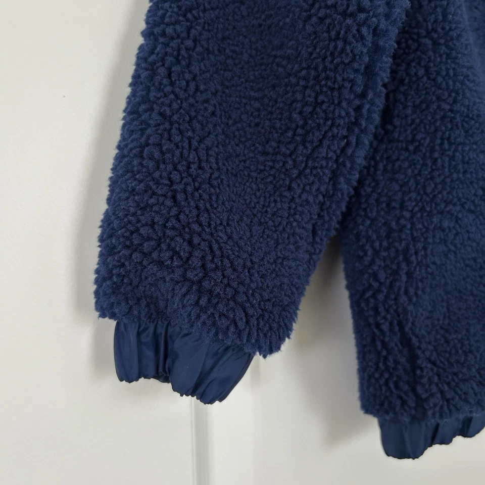 Hanna Andersson Faux Shearling Crewneck Sweater Blue Jersey Line Size US 6-7 - Image 4 of 4