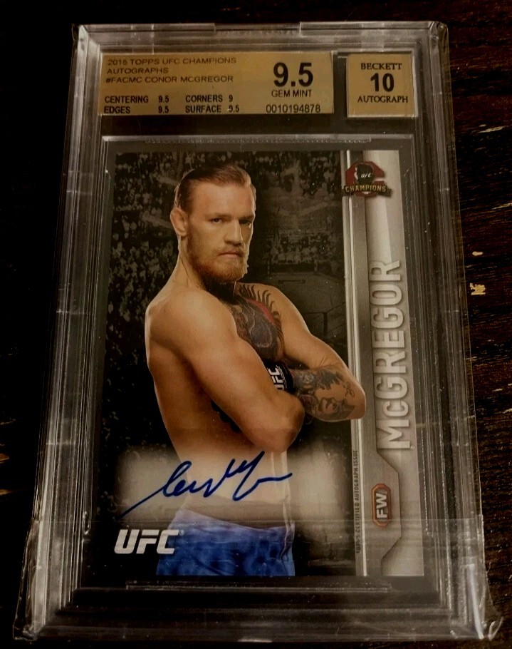 Conor McGregor 2015 Autograph Topps UFC Champions Auto BGS 9.5
