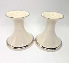 Lenox solitaire candlesticks set of 2 silver