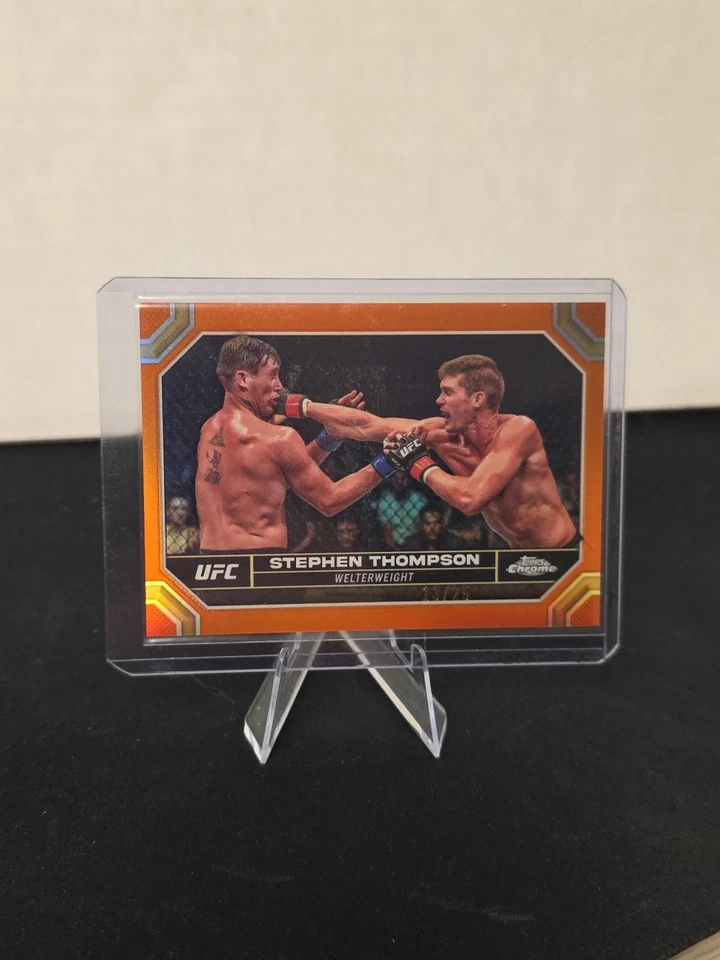 2024 Topps Chrome UFC Stephen Thompson #180 Orange Refractor /25 - Image 2 of 4