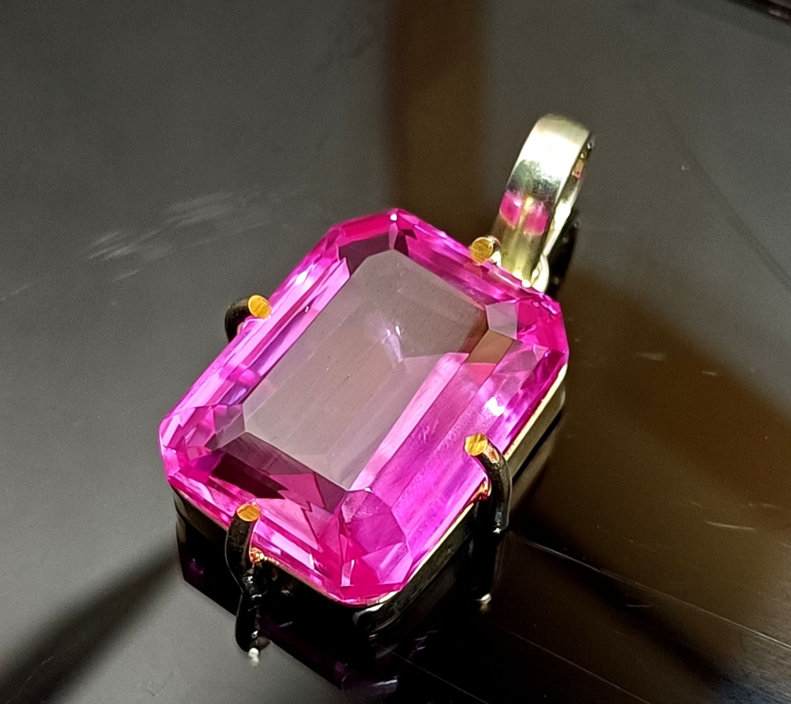 Certified 61.15 CT Natural Padparadscha Sapphire Gems 925 Solid Silver Pendant