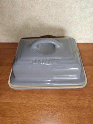 Le Creuset hellgraue Steinzeug Heritage Butterdose - Top Zustand