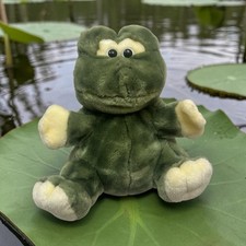 Green Frog toad Plush Hand Puppet Pretending Play Cute Stuffed Animal Toy