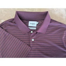 Goodfellow  Co Men's Performance Polo Shirt Burgundy Size XL